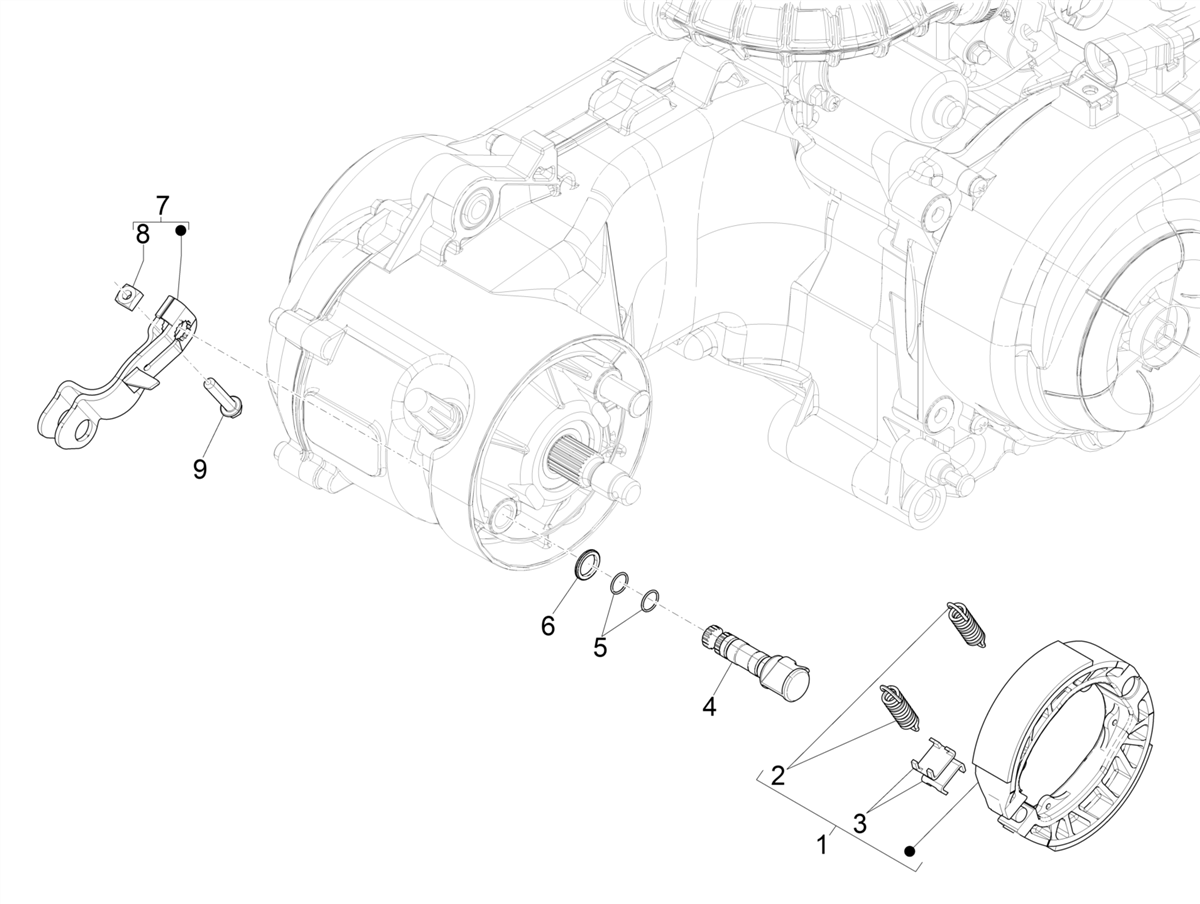 Zip 50 4T 25Km/h NOABS E5 2021-2023 - Remschoen & Achterrem Toebehoren
