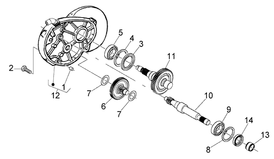 Vespa LX 50 4T - Achterwielas