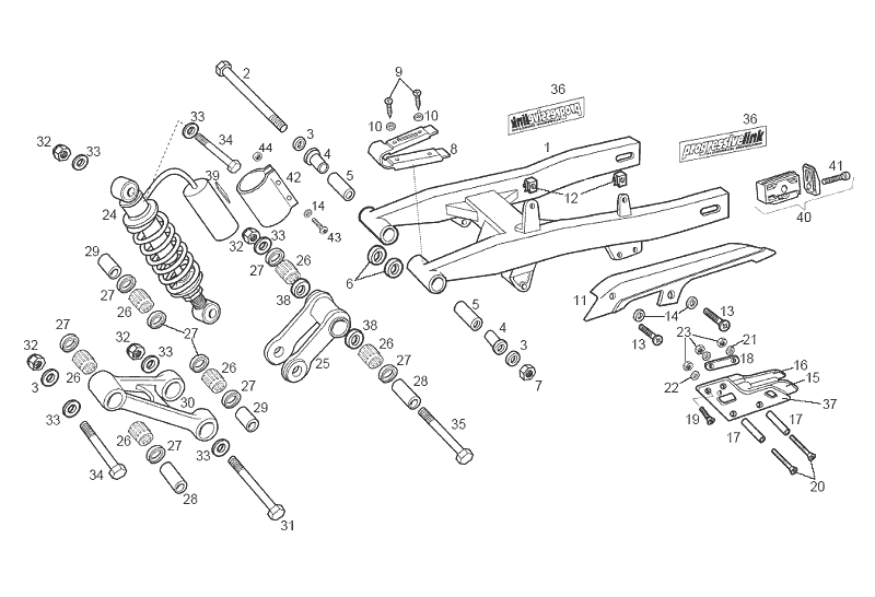 Derbi Senda SM 50 2T 2ª ED DRD 2002-2003 - Subframe