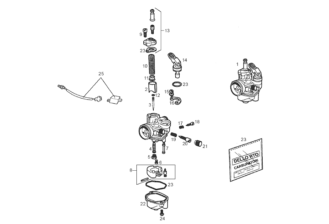 Derbi Senda SM 50 2T 2ª ED DRD 2002-2003 - Carburateur Automatische Start