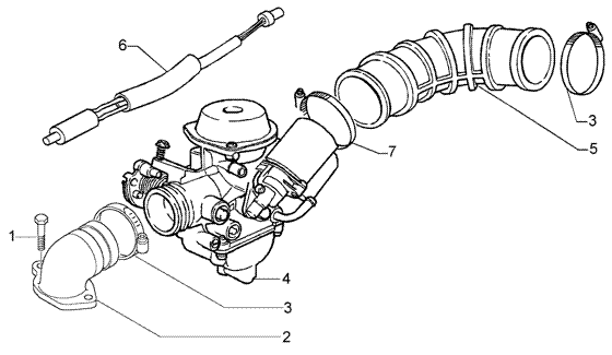 Vespa LX 50 4T 2005-2012 - Carburateur