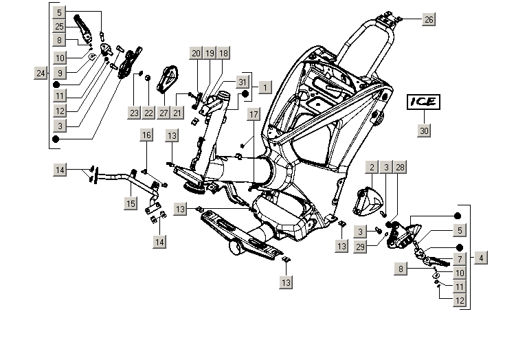 Gilera ICE 50 2T E2 2002-2005 - Frame