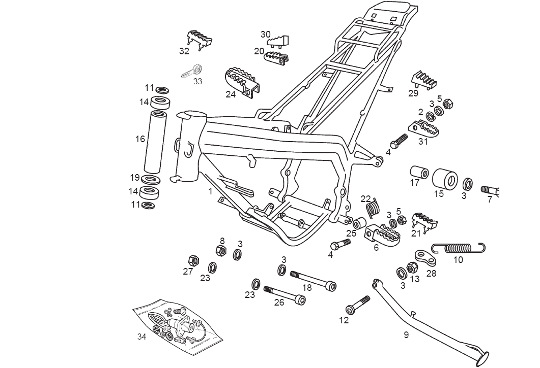 Derbi Senda SM 50 2T 2ª ED X-Treme E1 2003 - Frame