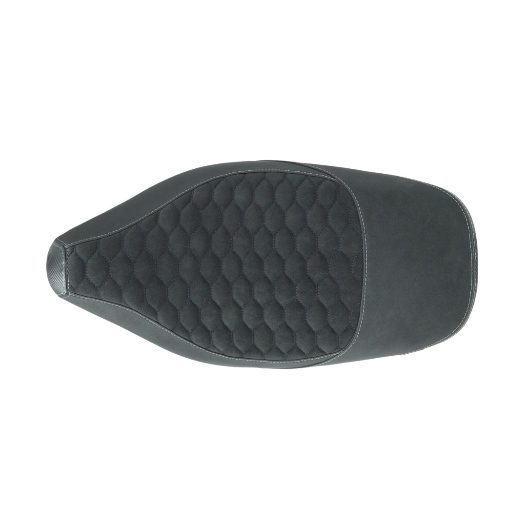 Zadelhoes Alcantara / Carbon Gilera Runner Zwart / Grijs