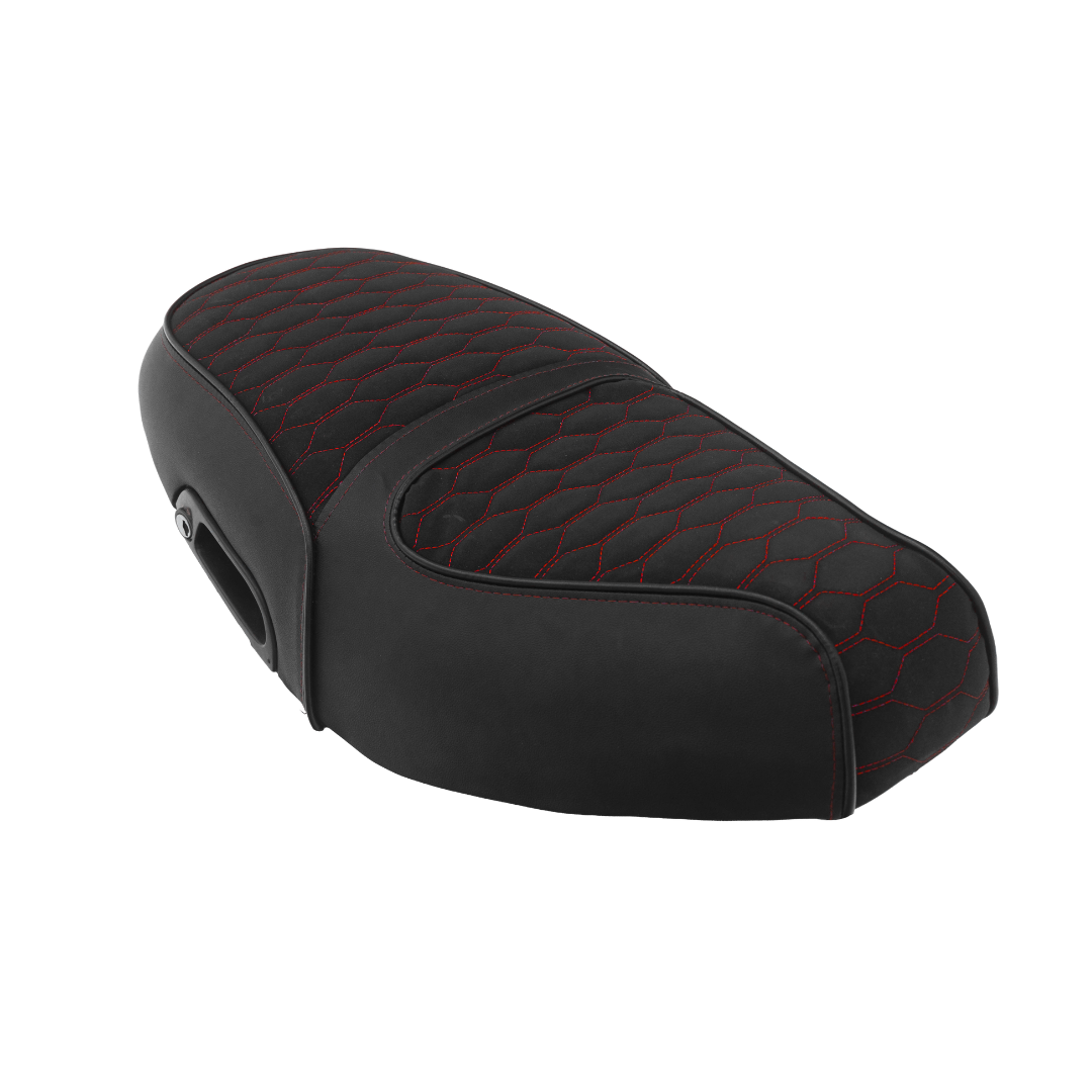 Housse de Selle Fenom Aspect Alcantara Rouge Piaggio Zip Type 3