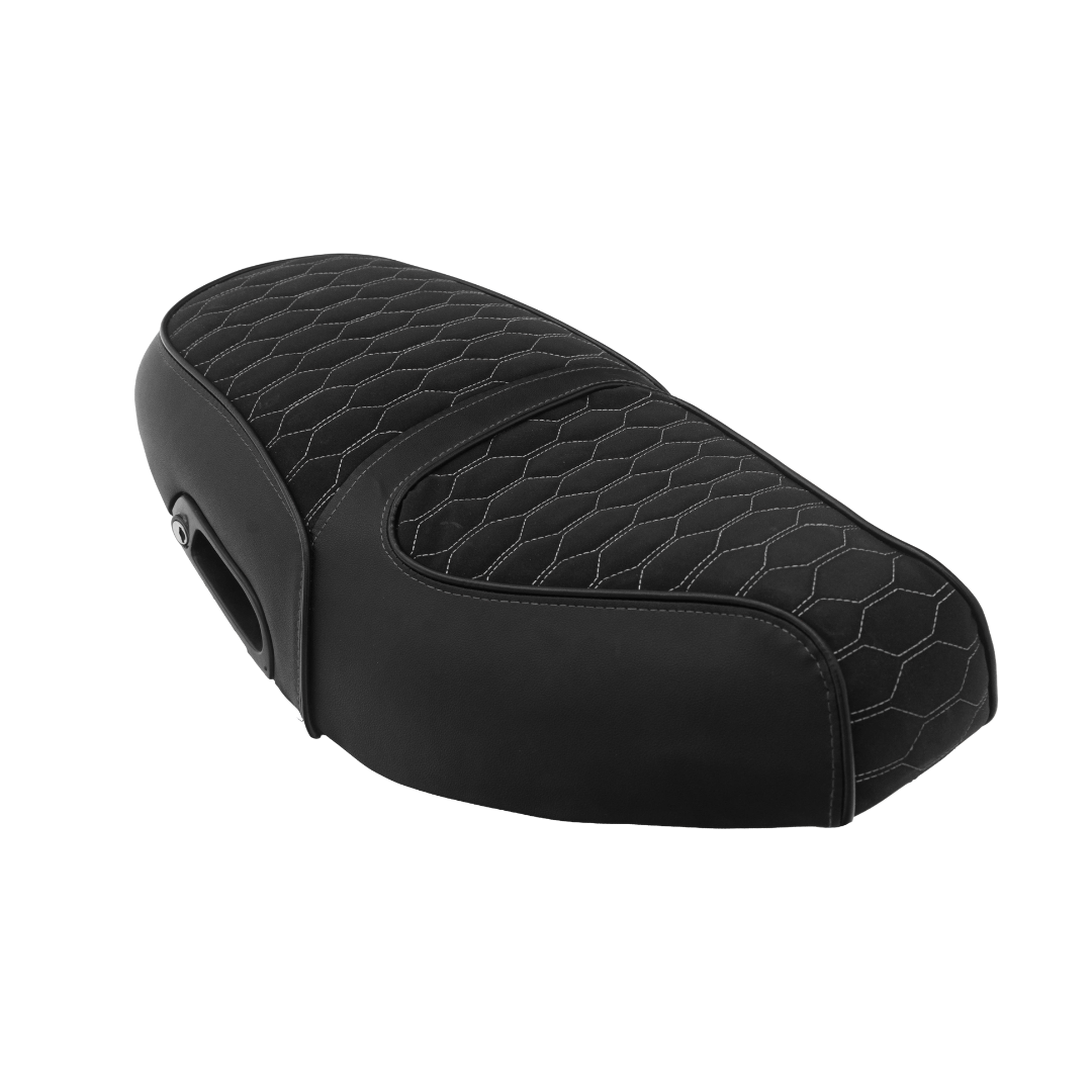 Housse de selle Fenom Alcantara Look Blanche Piaggio Zip Type 3