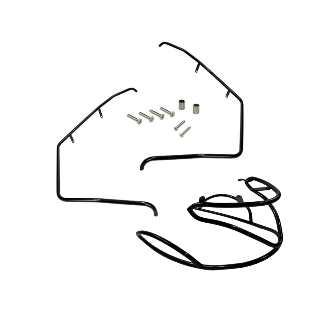 Support d'automne ensemble avant / arrière du paquet arrière brillant Black Piaggio Zip