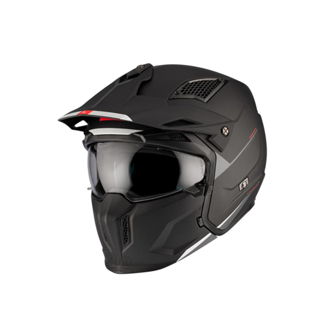Helm MT Streetfighter SV Stripe Mat Zwart
