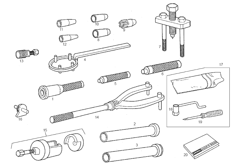 Derbi Senda SM 50 2T DRD Edition E2 2005 - Gereedschapzak & Handleiding
