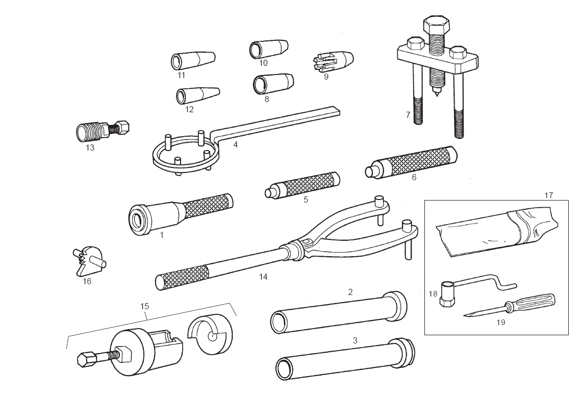 Derbi Senda SM 50 2T 2ª ED X-Treme E1 2003 - Gereedschapzak & Frame