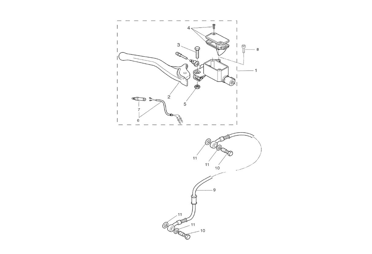 Yamaha Aerox 100 2T 2002 E1 2000-2002 - Hoofdremcilinder Voor
