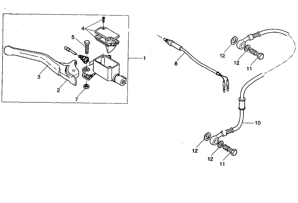 Yamaha Aerox 50 R 1998-2012 - Hoofdremcilinder Voor