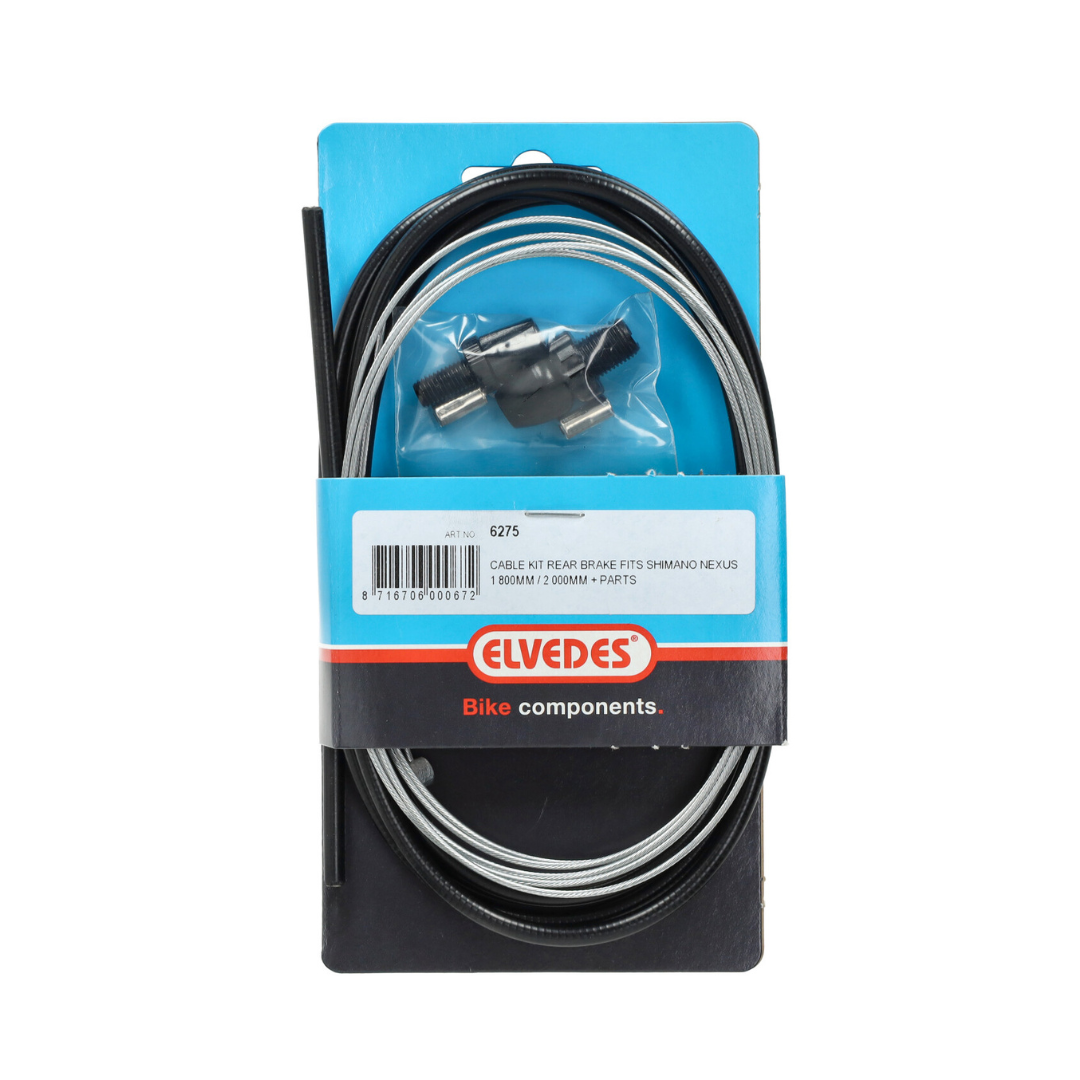Achterremkabel Elvedes + Nippels Shimano Nexus Rollerbrake Fatbike