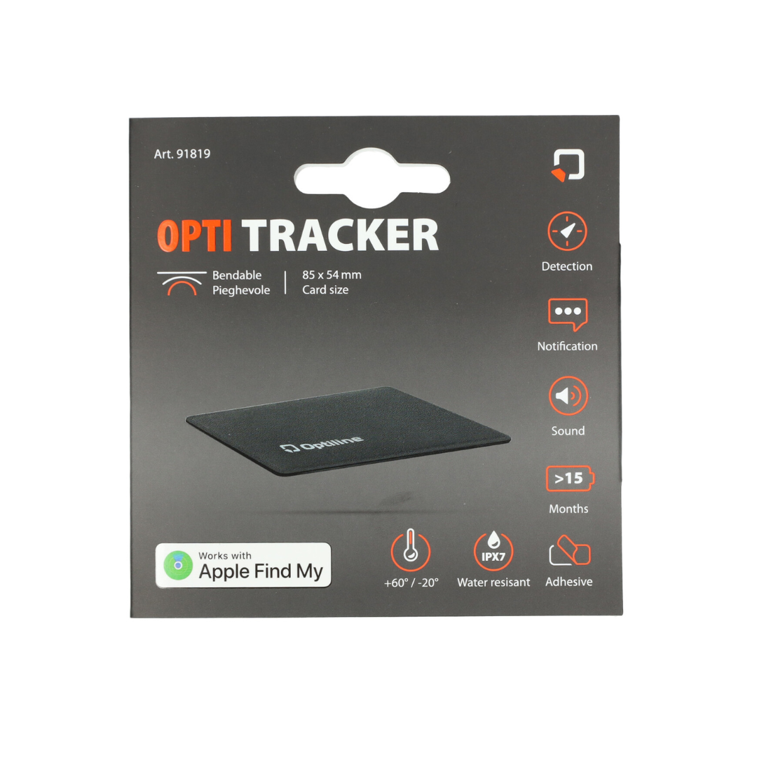 Système de suivi GPS Optiline Tracker autocollant 85x54x3 noir cyclomoteur/Fatbike