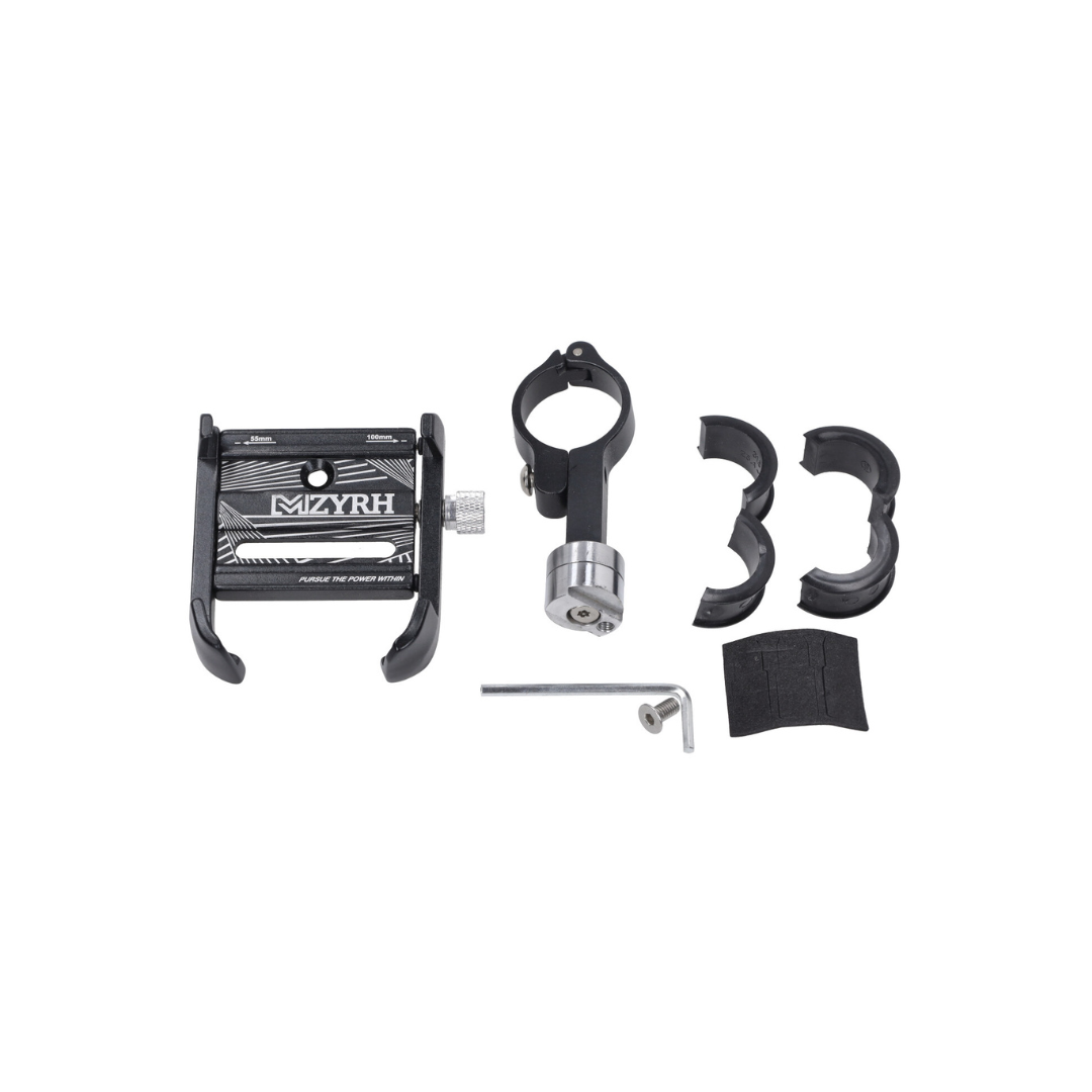 Telefoonhouder Verstelbaar Aluminium Zwart Scooter/Fatbike