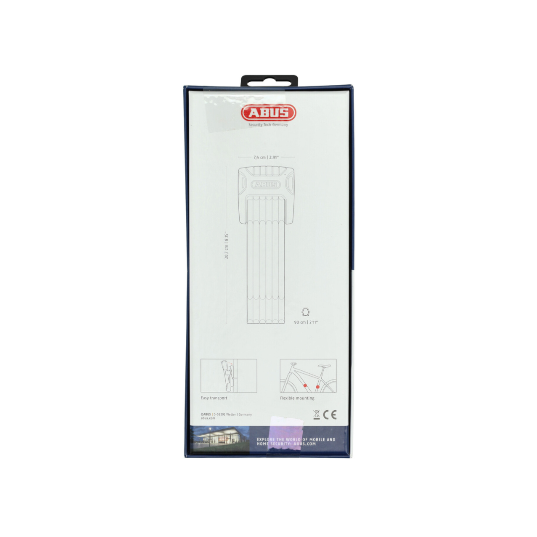 Faltschloss Abus ART 2-Stars + Bordo Granit X-Plus 85CM Fatbike