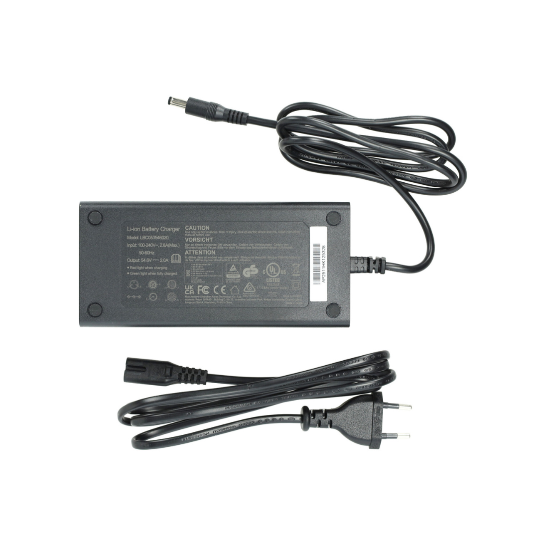 Chargeur de batterie 54,6V 2A DC 5,5/2,1 V8 / V20 Fatbike