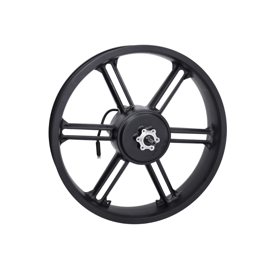 Rear Wheel Black + Motor 48V 500W Black Plug V8 Fatbike