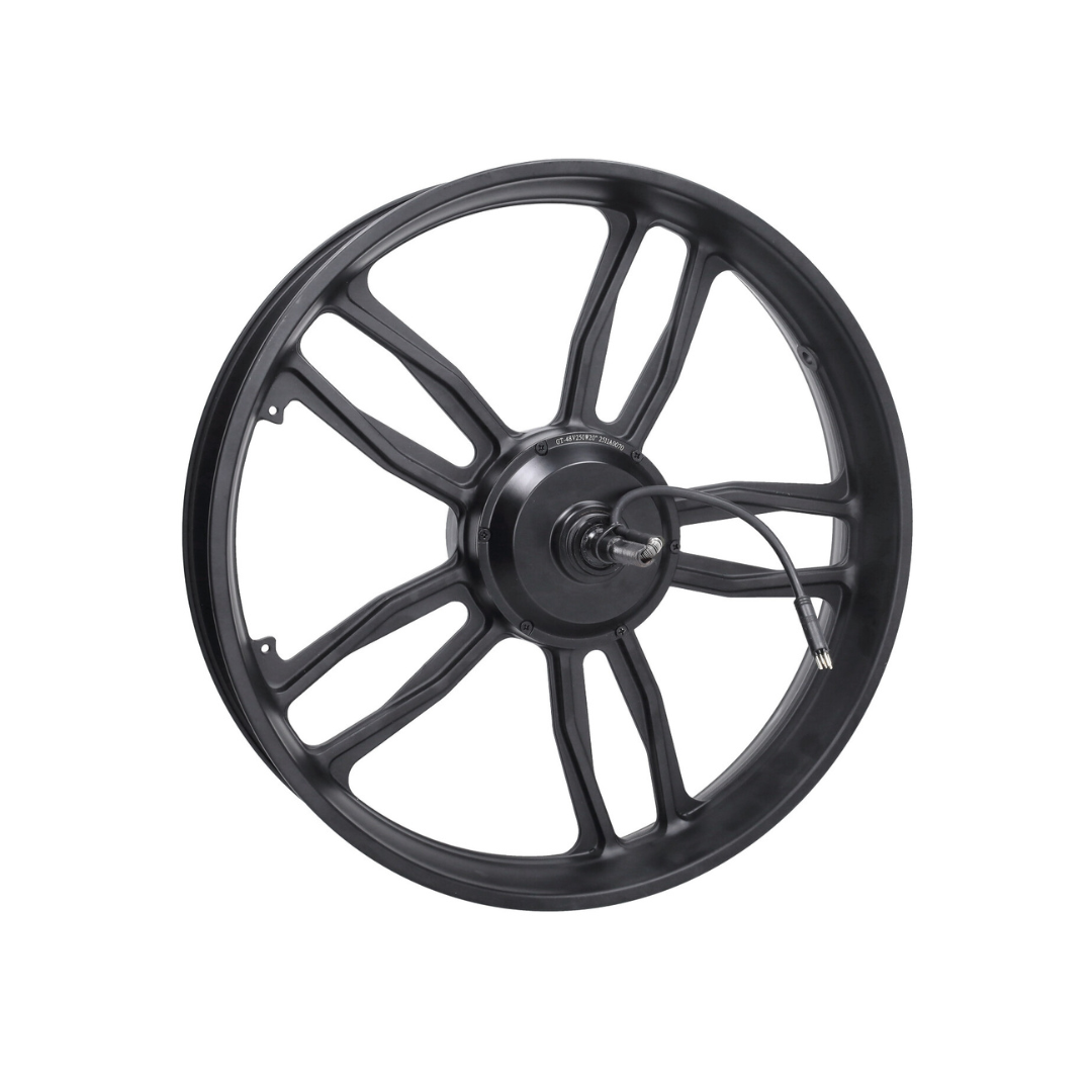 Ruota posteriore Nera + Motore 20 pollici 48V 250W Spina Nera V8 / V20 Fatbike