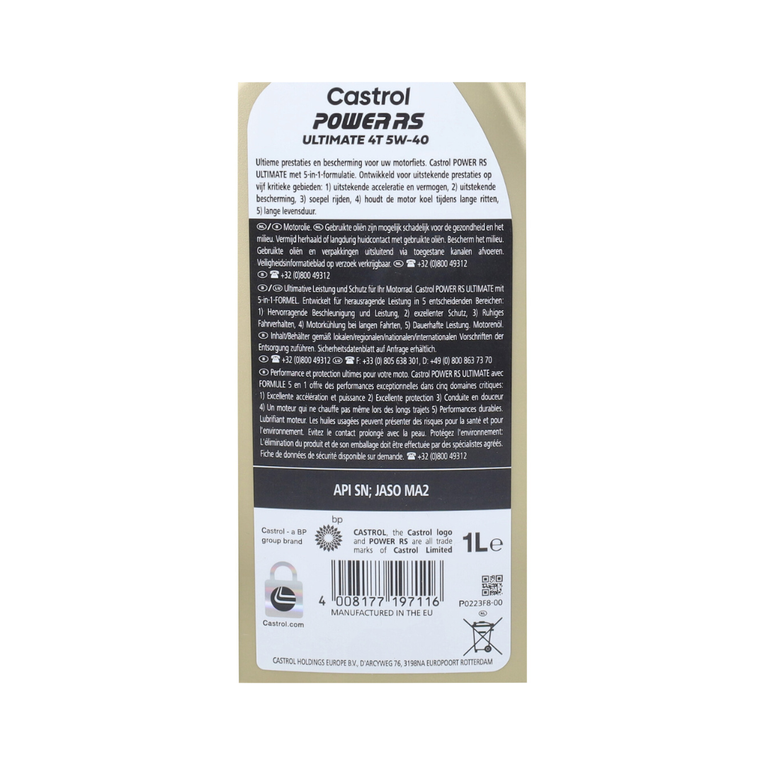 Castrol Power RS Racing 4 traits 5w40 1 litre