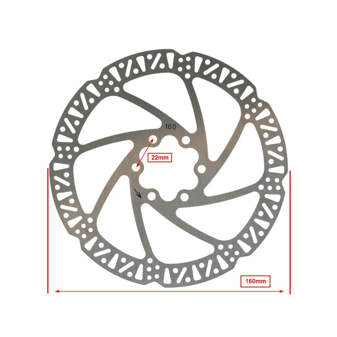 Remschijf Hydraulisch 6-Gaats Versie 160MM Fatbike