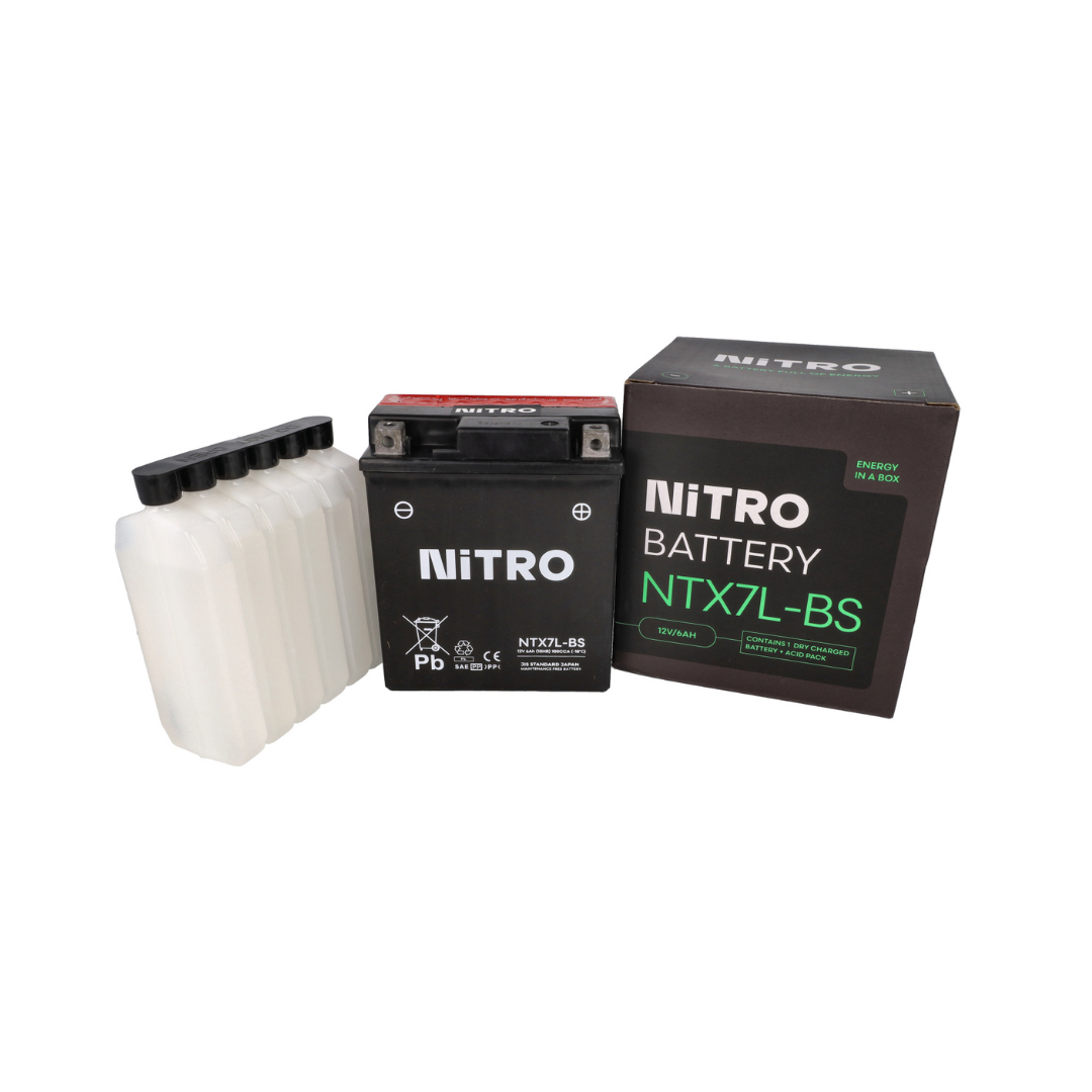 Batteria NTX7L-BS 6AH 12V Pacco acido Nitro Piaggio IGET