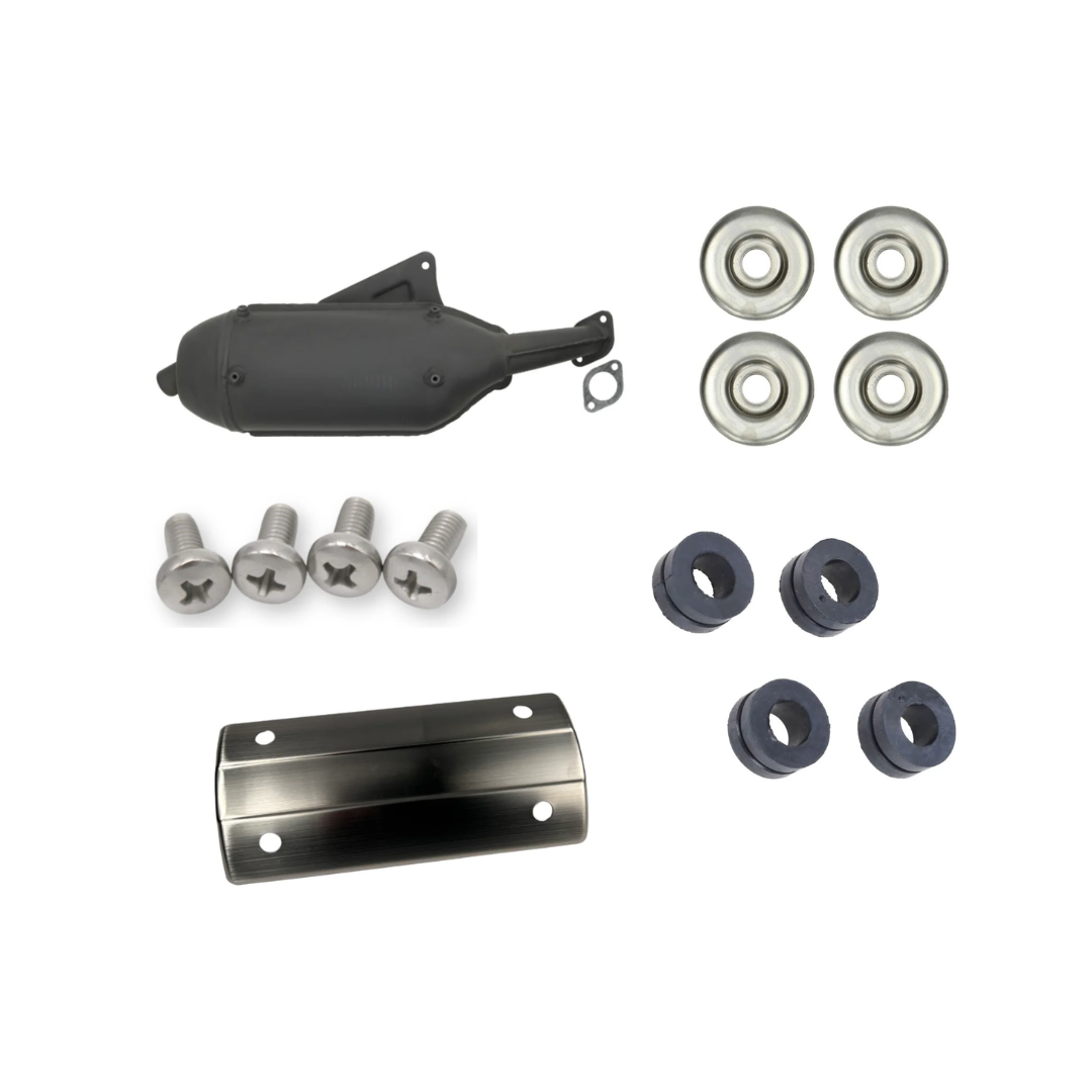 Uitlaat Sito 213 + Hitteschild Met Bevestiging Piaggio / Gilera 125-180cc 2 Takt