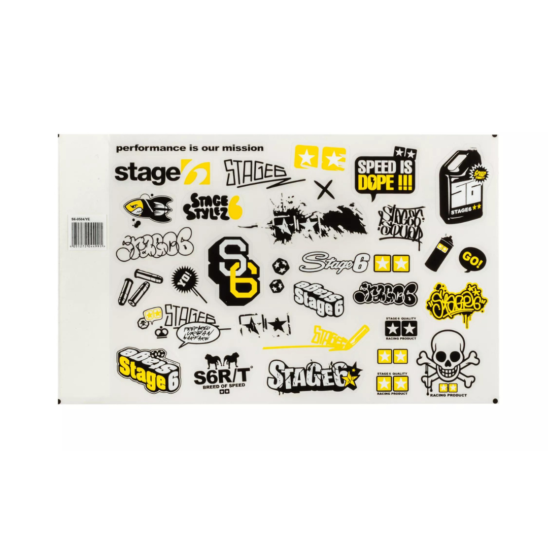 Stickerset Stage6 A4 Geel