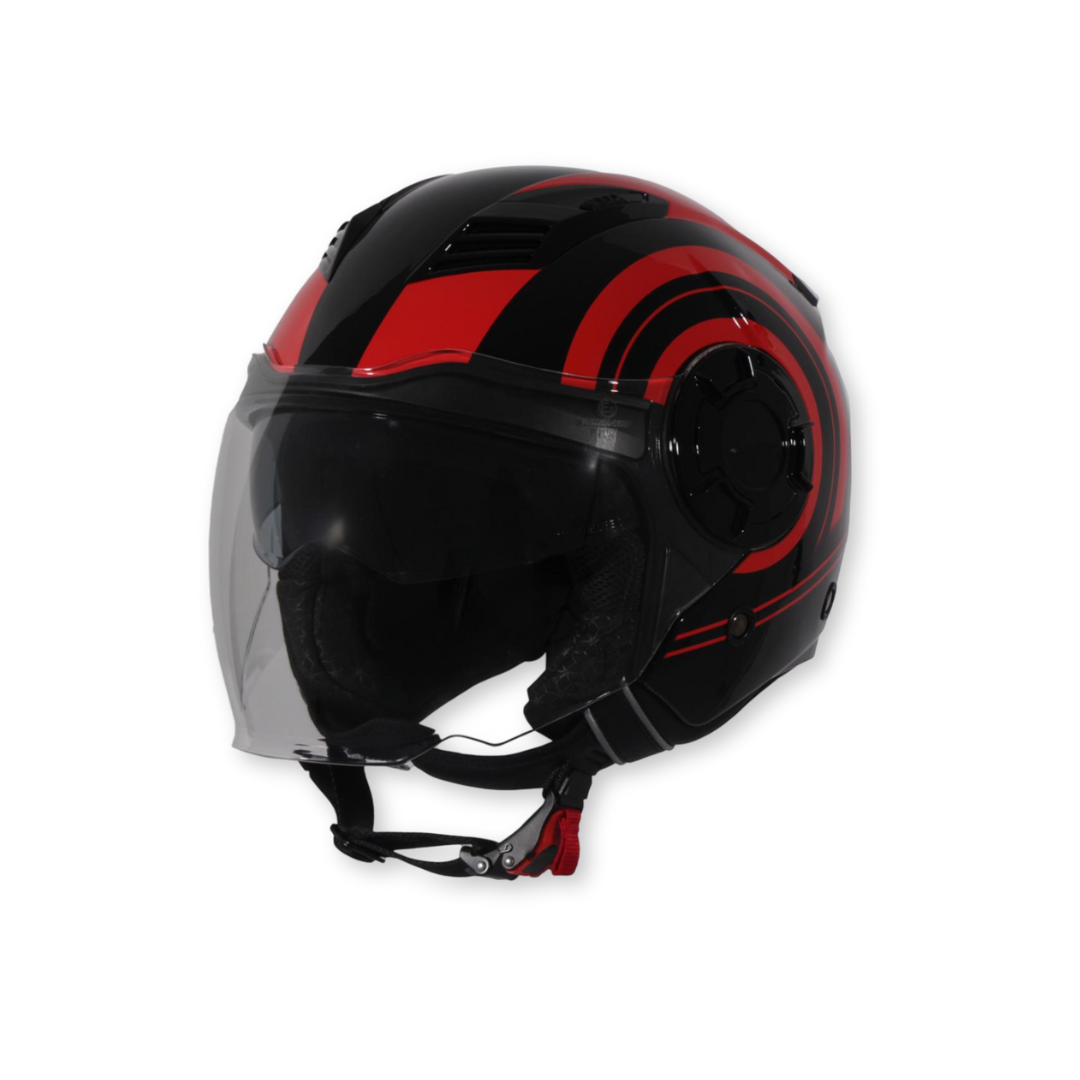 Casque vito isola gloss noir / rouge
