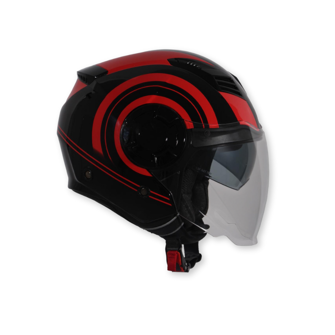 Casque vito isola gloss noir / rouge