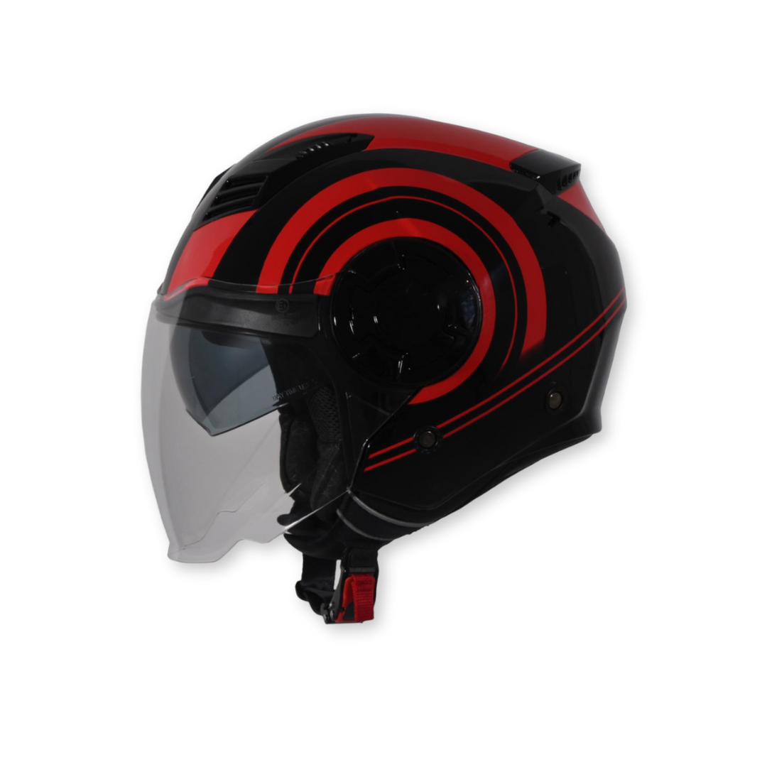 Casque vito isola gloss noir / rouge