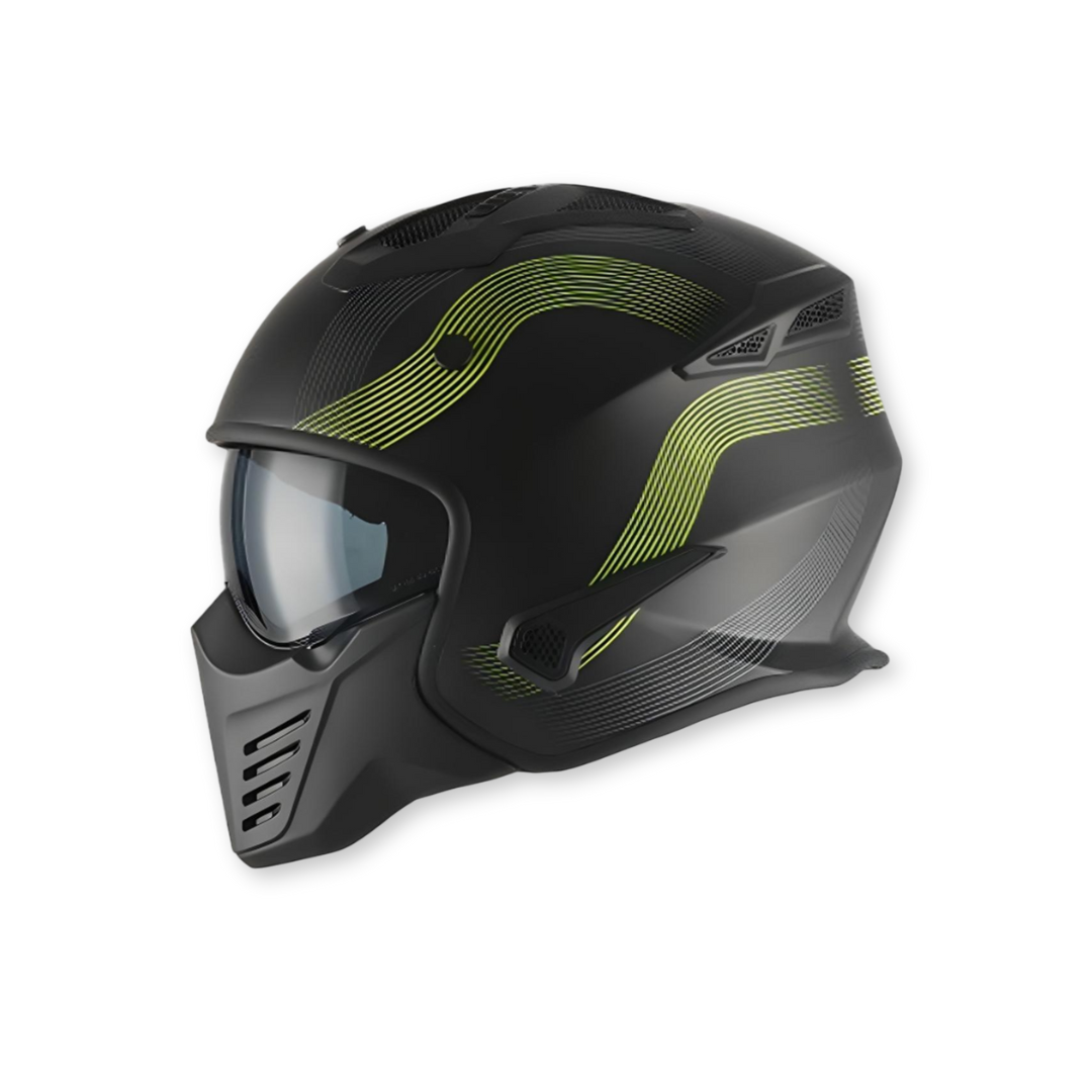 Helm Vito Bruzano Matte Schwarz / Fluor