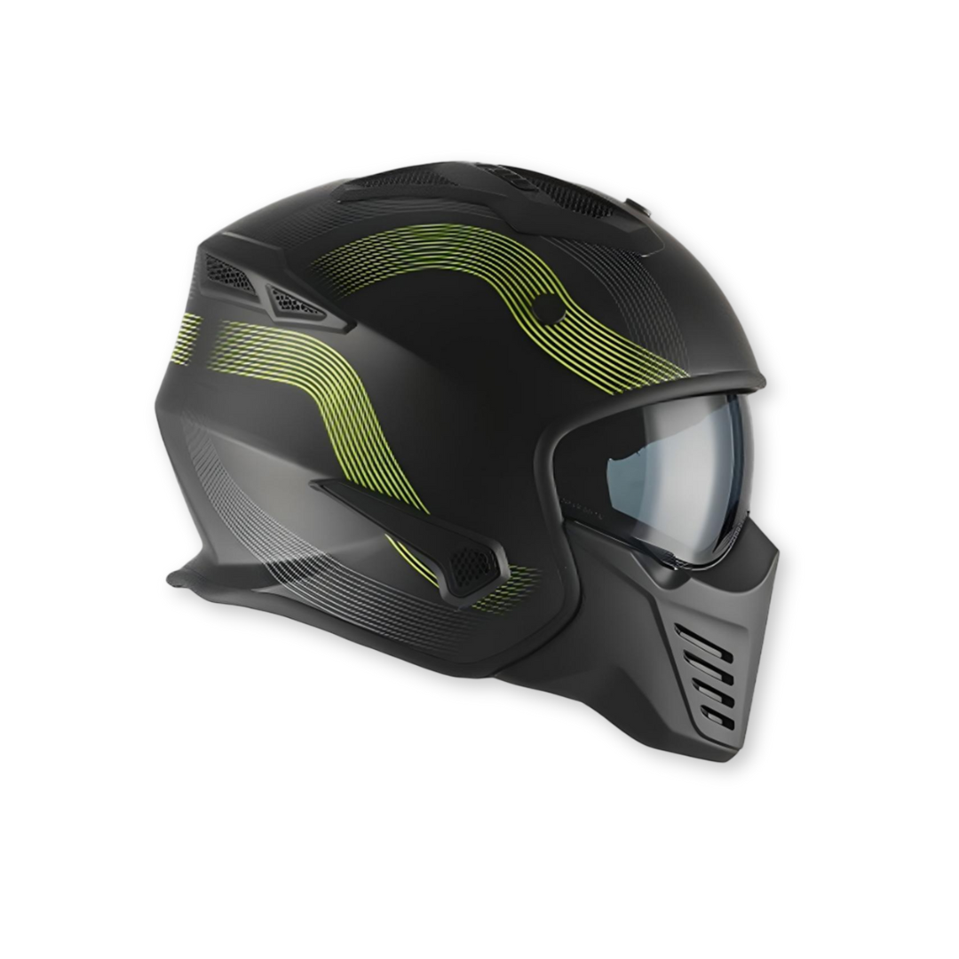 Helm Vito Bruzano Matte Schwarz / Fluor