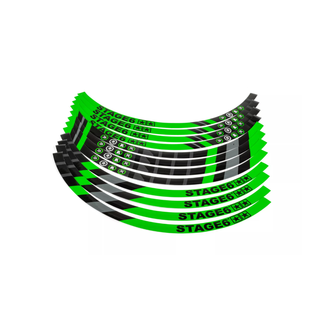 Velgstickerset Stage6 12 Inch Groen Velgstickers