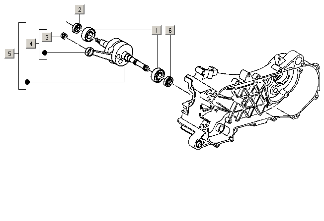 Gilera ICE 50 2T E2 2002-2005 - Krukas