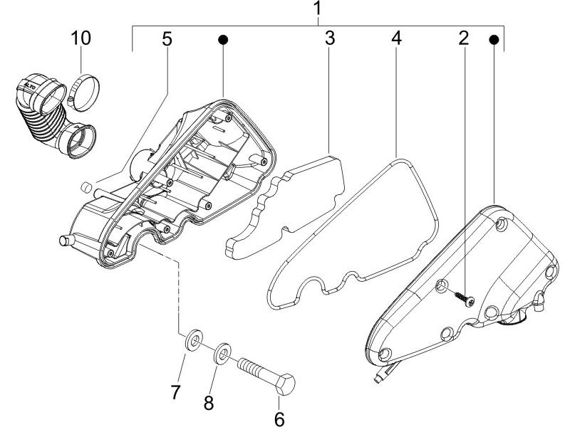 Zip 50 4T NOABS E2 2006-2013 - Luchtfilter