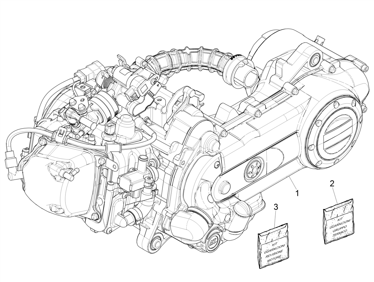 Zip 50 4T NOABS E5 2021-2023 - Motor Compleet