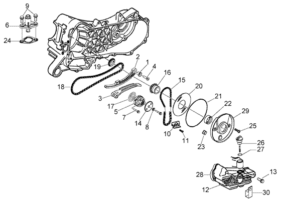 Vespa LX 50 4T - Oliepomp Carter & Toebehoren