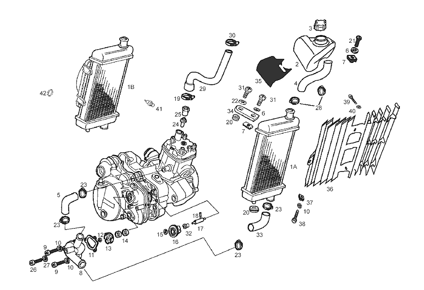 Derbi Senda SM 50 2T 2ª ED X-Treme E2 2004-2005 - Oliepomp & Waterpomp