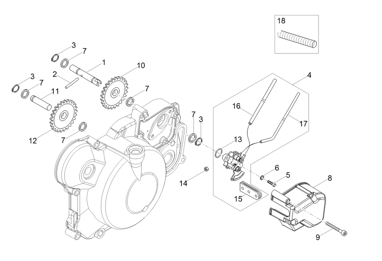 Derbi Senda SM 50 2T X-Treme E4 2018-2020 - Oliepomp