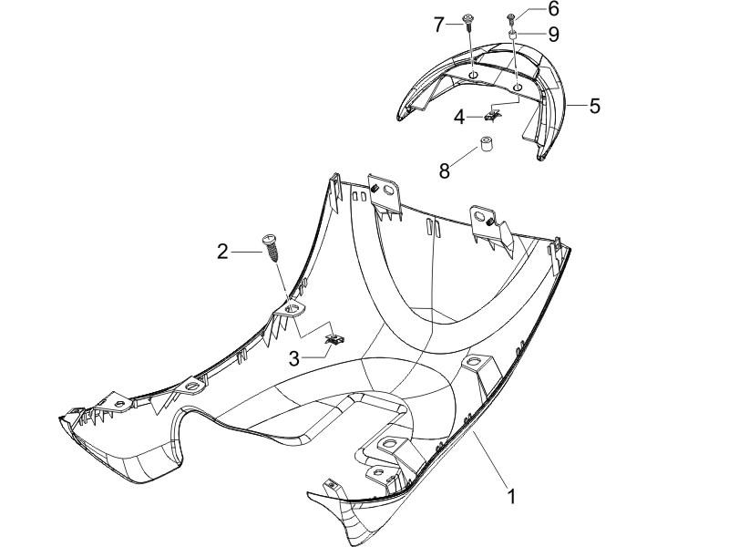Zip 50 4T NOABS E2 2006-2013 - Onderkuip & Spoiler