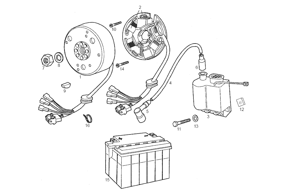 Derbi Senda SM 50 2T 2ª ED Black Devil E2 2003 - Ontsteking