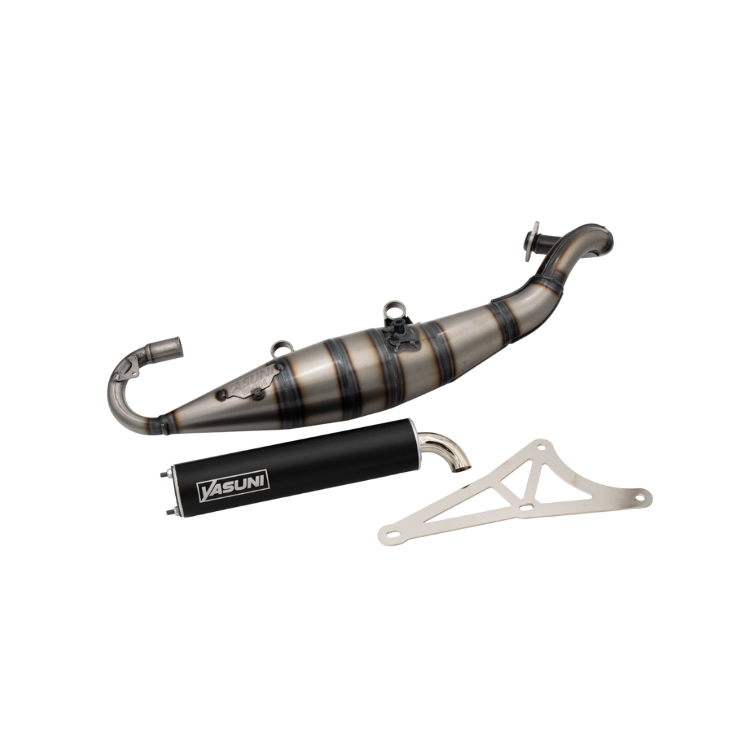 Yasuni R Uitlaat Piaggio / Gilera 2 Takt Zwart