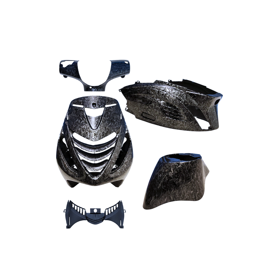 Kappenset Met Achterkapgrill RS1 Zip Forged Carbon Look