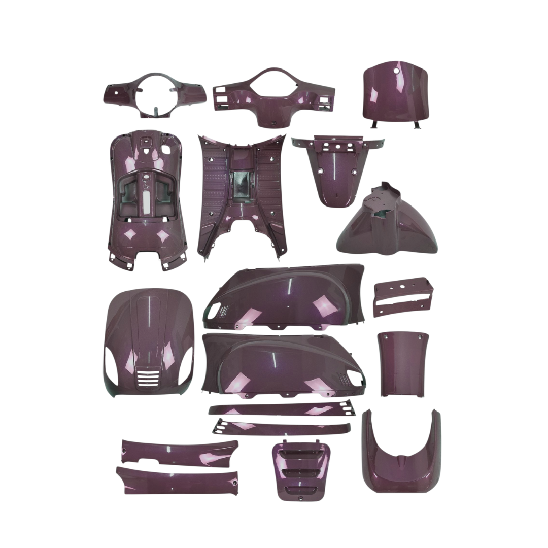 Kappenset Bordeaux Paars Passend Op La Souris Vespelini / BTC Riva (Ronde Koplamp)