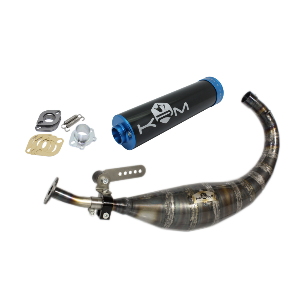 KRM Uitlaat Blauw 70-78cc Derbi