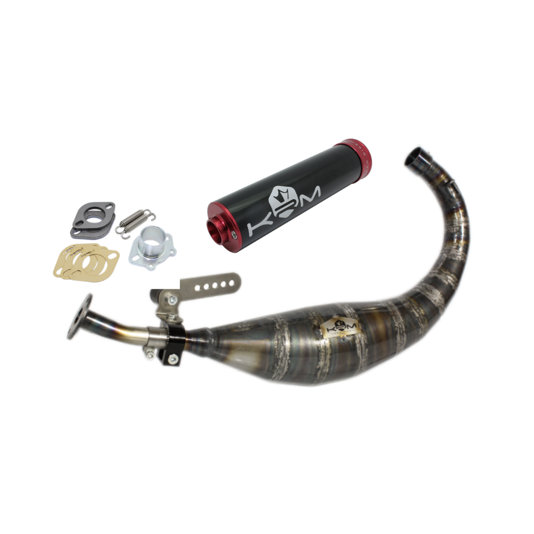 KRM Uitlaat Rood 70-78cc Derbi