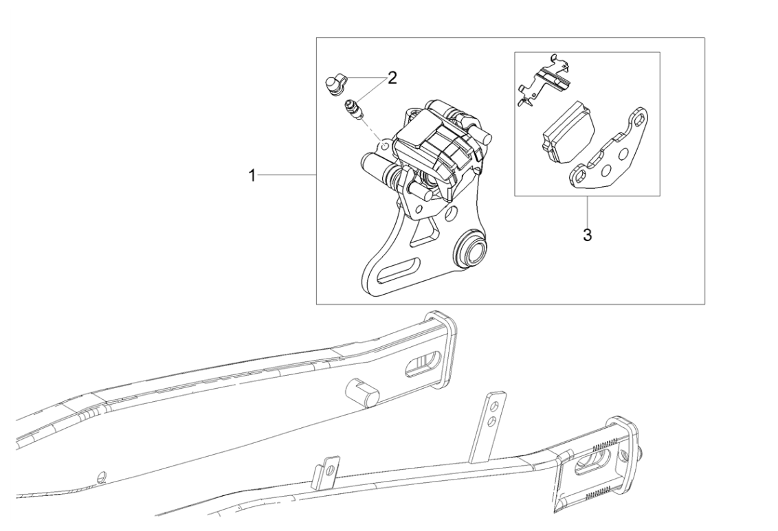 Derbi Senda SM 50 2T X-Treme E4 2018-2020 - Remklauw Achter
