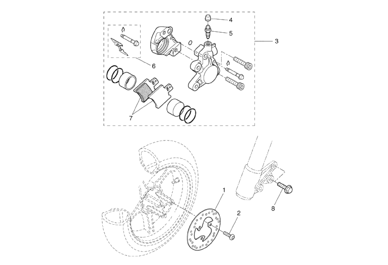 Yamaha Aerox 50 SP 1999-2012 - Remklauw Voor