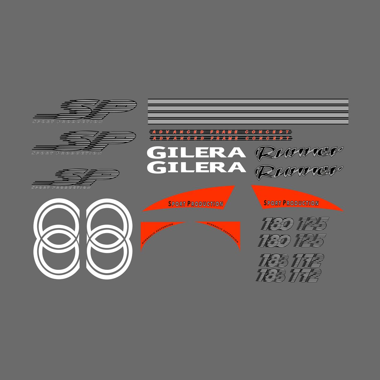 Sticker set Gilera Runner 125-180cc 2 stroke SP